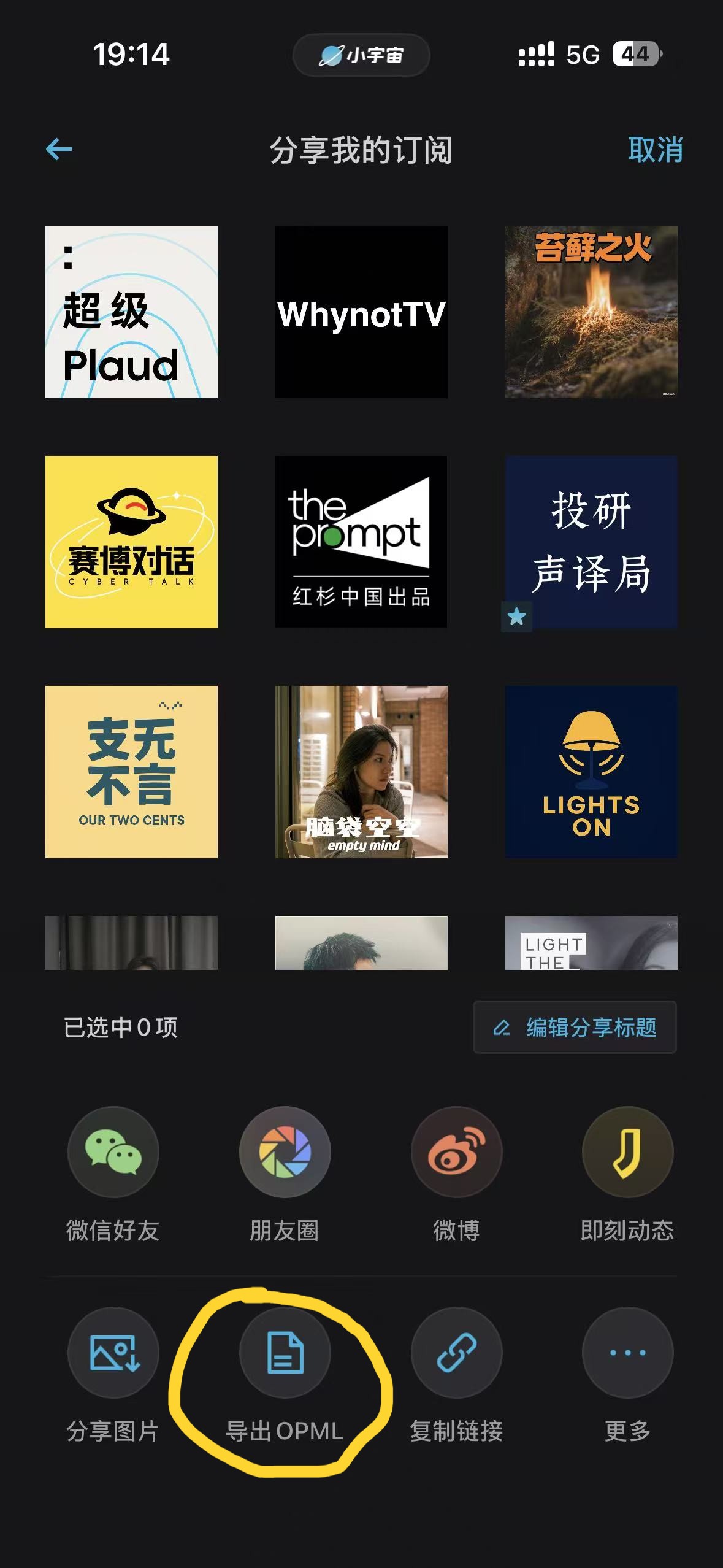 OPML 导入步骤3